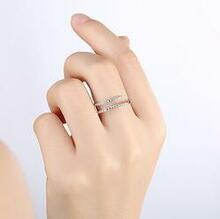 Barely There Ring In Pave Crystal Swirl - Style: Gold K290-33862362384