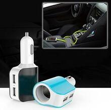 Dual Usb Car Charger With Access To Cigarette Lighter Port - Color: Black K290-36623742608