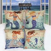 Moods Of A Mermaid Cushion Covers - Design: Mermaid With A Shell
