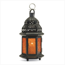 Yellow Glass Moroccan Lantern