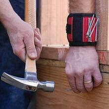 Magnetic Handyman Wristband For Nails, Screws, Bits And More -color: Red, Select Pack: Single K290-38531588304