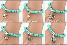 Turquoise Talisman Charms Bracelets - Style: Flying Bird