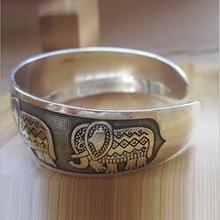 Thai Five Elephant Family Bangle Bracelet K290-4006945413