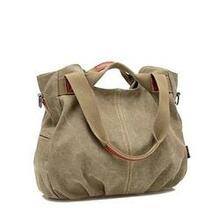 Arm Candy Handy Natural Canvas Handbag - Color: Juicy Pear