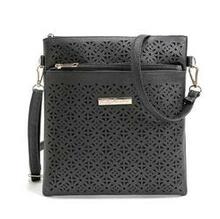 Blossomita Handbag With Cutout Flower Design - Color: Best Of Black K290-42364544784