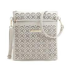 Blossomita Handbag With Cutout Flower Design - Color: Classic White K290-42364544912