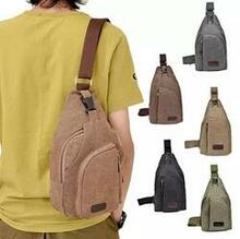Sling Cling Cotton Canvas Messenger Bag In 5 Colors - Color: Grey Clouds K290-42893030160