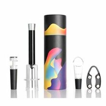 Pour And Preserve Set Of 4 Foil Cutter Air Wine Opener Aerator And Wine Stopper F369-4463528378454