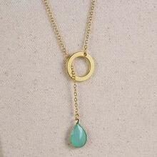 Lucky Luminous Crystal Lariat Style Necklace