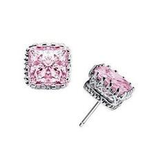 Royal Crown Earrings In Princess Cut Stones