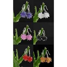 Bora Bora - The Exotic Flower Earrings - Handcrafted In Sterling Silver