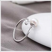 Love & Innocence Ring Of Diamond Heart And Pure Pearl