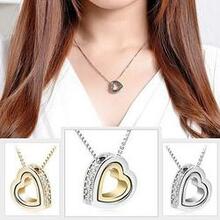 Hugging Hearts Pendant And Chain