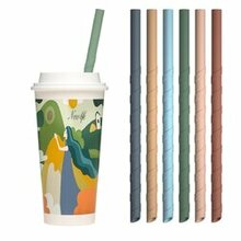 Eco Safe 8 In 1 Silicon Reusable Straws For Hot/cold Drinks F369-4928214401110