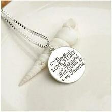 Love Quote Pendant And Chain Necklace