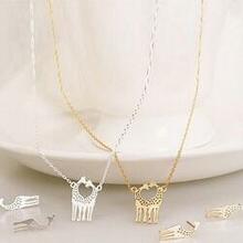 Love Is Tall Giraffe Love Necklace And Earrings Set Of 3 - Color: Silver/rhodium Plated K290-5744813829