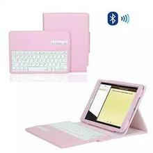 Ipad Air 1 & 2 Case With Removable Bluetooth Keyboard - Color: White
