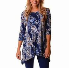 Indigo Tunic In Blue And Gold Paisleys F369-593462853667