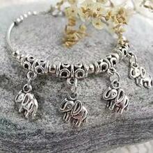 Joyous Natural Charm Stackable Bracelets - Style: Elegant Elephants