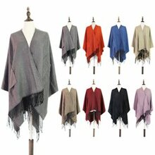Koziko Pocketed Wrap In Two Tones - Color: 1 -silver Grey K290-5971305627683