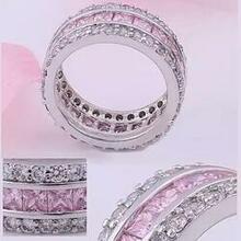 Lumina Pure & Pink Banquet Rings -size: 6, Color: Pink Stone