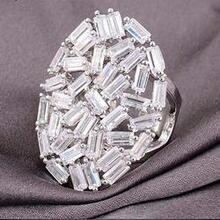 Confetti Cocktail Rings Baguettes On Rose Gold And Silver Plated