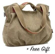 Canvas Satchel Handbag With Free Rfid Case In 7 Colors F369-627306299427