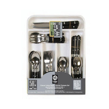 Gibson Home Casual Living 58 Piece Stainless Steel Flatware Set In Black