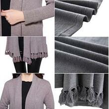 Cozy Cozy Cardigan Along With Tasseled Trim F369-6448509381