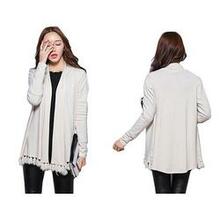 Cozy Cozy Cardigan Along With Tasseled Trim F369-6448509381