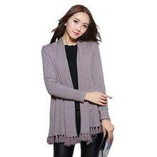 Cozy Cozy Cardigan Along With Tasseled Trim F369-6448509381
