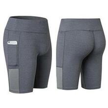 All Seasons Yoga Shorts Stretchable With Phone Pocket -size: Small, Color: Gray K290-7070523293731