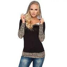 Leopard Lady Hooded Top -size: Small, Color: Gold K290-7146758570019