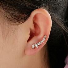 Uptown Girl Earrings Hip And Chic Ear Crawlers - Style: Silver K290-7249446502435