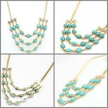 Beauteous Turquoise Necklace With 3 Strands F369-7787077328