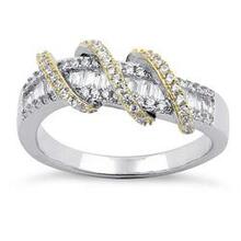 Prosper Platinum Ring With Golden Loops F369-8142295440