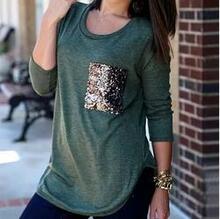 Queenie Tunic Top With Sequined Pocket F369-8346391632