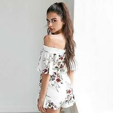 Floral Off The Shoulder Romper F369-8653417808