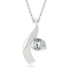 Cz Twist Pendant (pack Of 1 Ea)