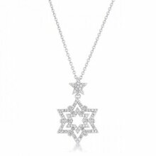 Stella 0.3ct Cz Rhodium Star Drop Necklace (pack Of 1 Ea)