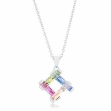 Myra Necklace 10ct Multicolor Rhodium Necklace (pack Of 1 Ea)