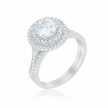 Pave Round Wedding Ring Set (size: 05) (pack Of 1 Ea)