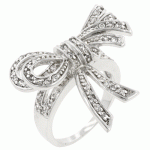 Large Cz Bow Ring (size: 05) (pack Of 1 Ea)