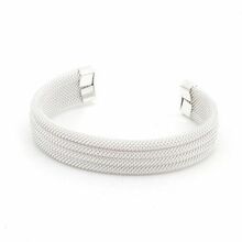 Silver Tone Linear Mesh Cuff (pack Of 1 Ea)