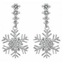 Snowflake Drop Earrings (pack Of 1 Ea)