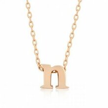 Rose Gold Initial N Pendant (pack Of 1 Ea)