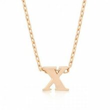 Rose Gold Initial X Pendant (pack Of 1 Ea)