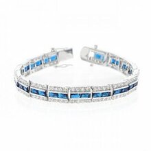 Balboa Blue Cz Bracelet (pack Of 1 Ea)