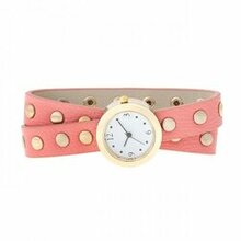 Pink Round Studded Wrap Watch (pack Of 1 Ea)