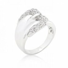 Simple Cubic Zirconia Belt Ring (size: 05) (pack Of 1 Ea)